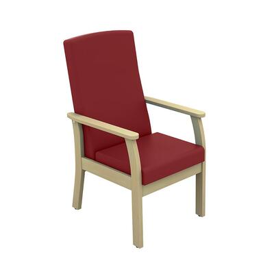 Sunflower Atlas Patient Mid Back Arm Chair - Anti Bac Vinyl Red Wine