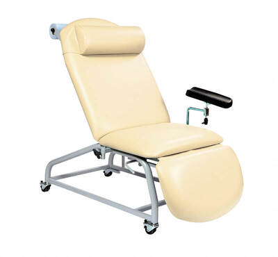 Sunflower Fixed Height Phlebotomy Chair with Locking Castors Beige