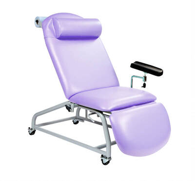 Sunflower Fixed Height Phlebotomy Chair with Locking Castors Lilac