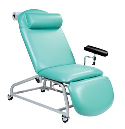 Sunflower Fixed Height Phlebotomy Chair with Locking Castors Mint