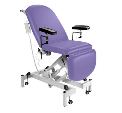 Sunflower Fusion Phlebotomy Chair with Electric Back and Foot Section Lilac