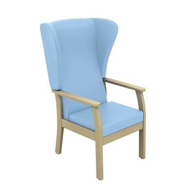 Sunflower Atlas High Back Arm Chair with Wings - Anti Bac Vinyl Cool Blue