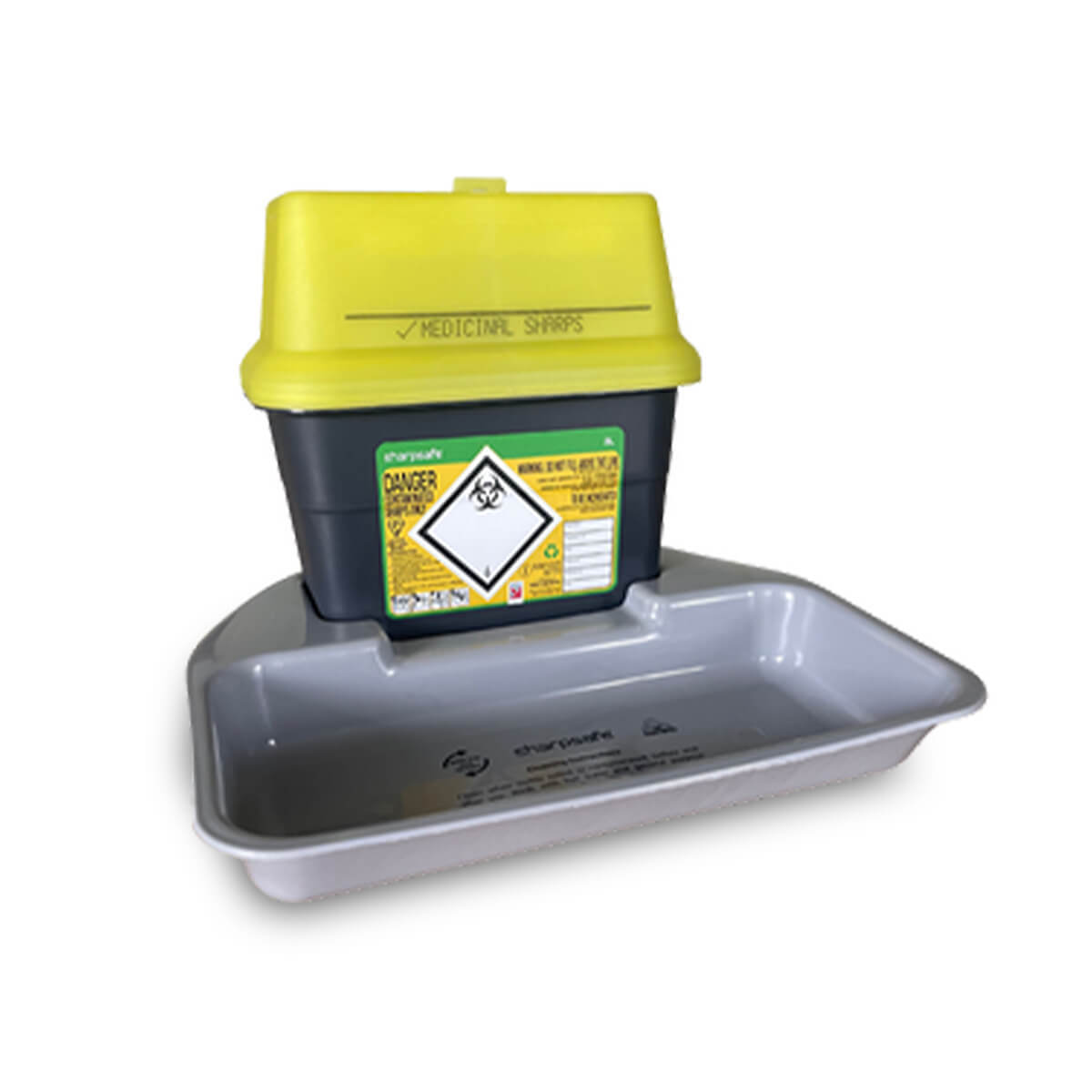 Sharp Injection Tray Sharps Bin Tray | Sharpsafe® Npsd Sharps Disposal Tray Recycled x 1