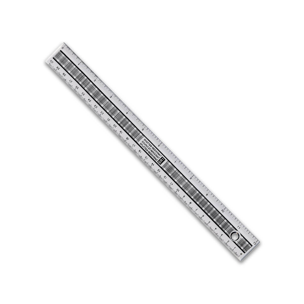 Plastic Shatter Resistant Ruler 30cm  Plastic Shatter Resistant Ruler 30cm