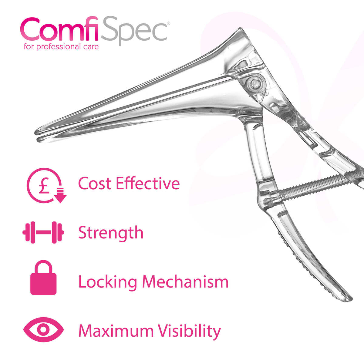 ComfiSpec® Vaginal Speculum with Lock  Small x25 ComfiSpec® Vaginal Speculum with Lock  Small x25