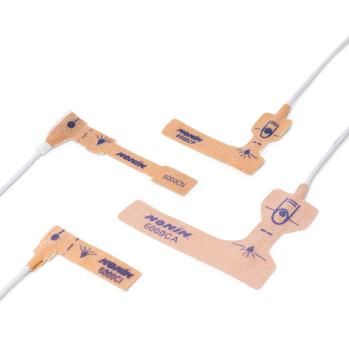 Nonin Spo2 Pure Stat Nonin PureLight Cloth Disposable SpO2 Sensors, Paediatric (1m Cable) x ...