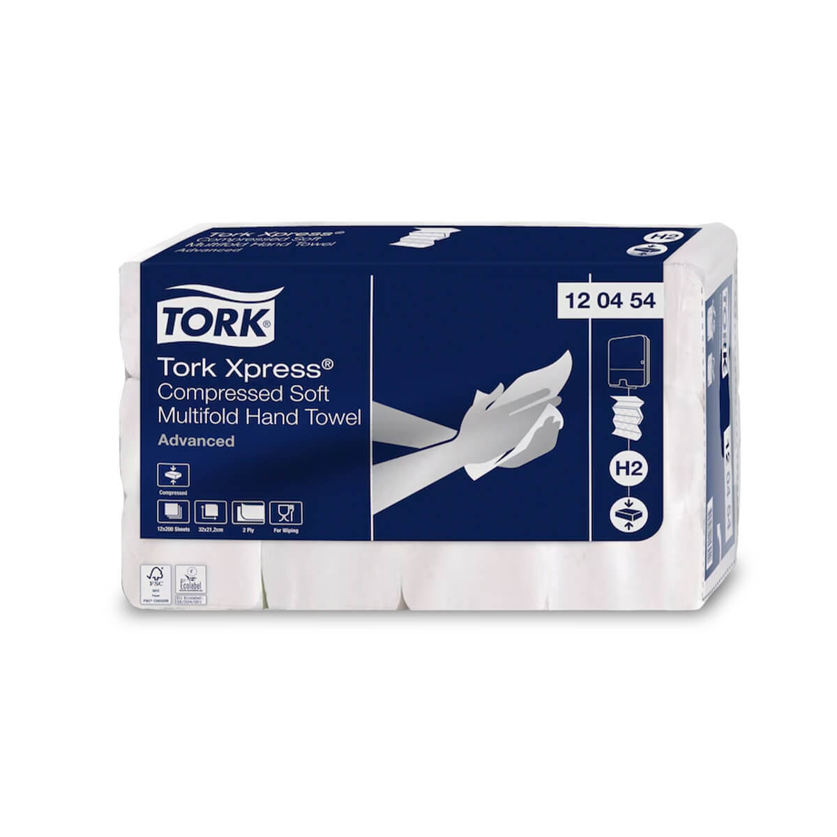 Tork Xpress Compressed Soft Multifold H2 Hand Towel x2400 Tork Xpress Compressed Soft Multifold H2 Hand Towel x2400
