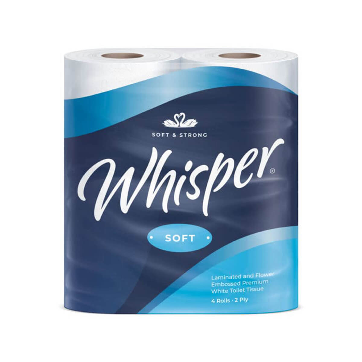 Whisper Soft Luxury Toilet Roll 2ply White 4 x 10 Whisper Soft Luxury Toilet Roll 2ply White 4 x 10