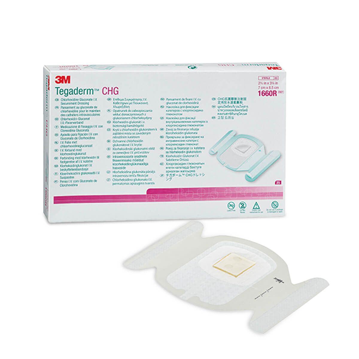 3M Tegaderm CHG Chlorhexidine Gluconate IV Securement Dressing 7 x 8.5cm - Case of 25 3M Tegaderm CHG Chlorhexidine Gluconate IV Securement Dressing 7 x 8.5cm - Case of 25