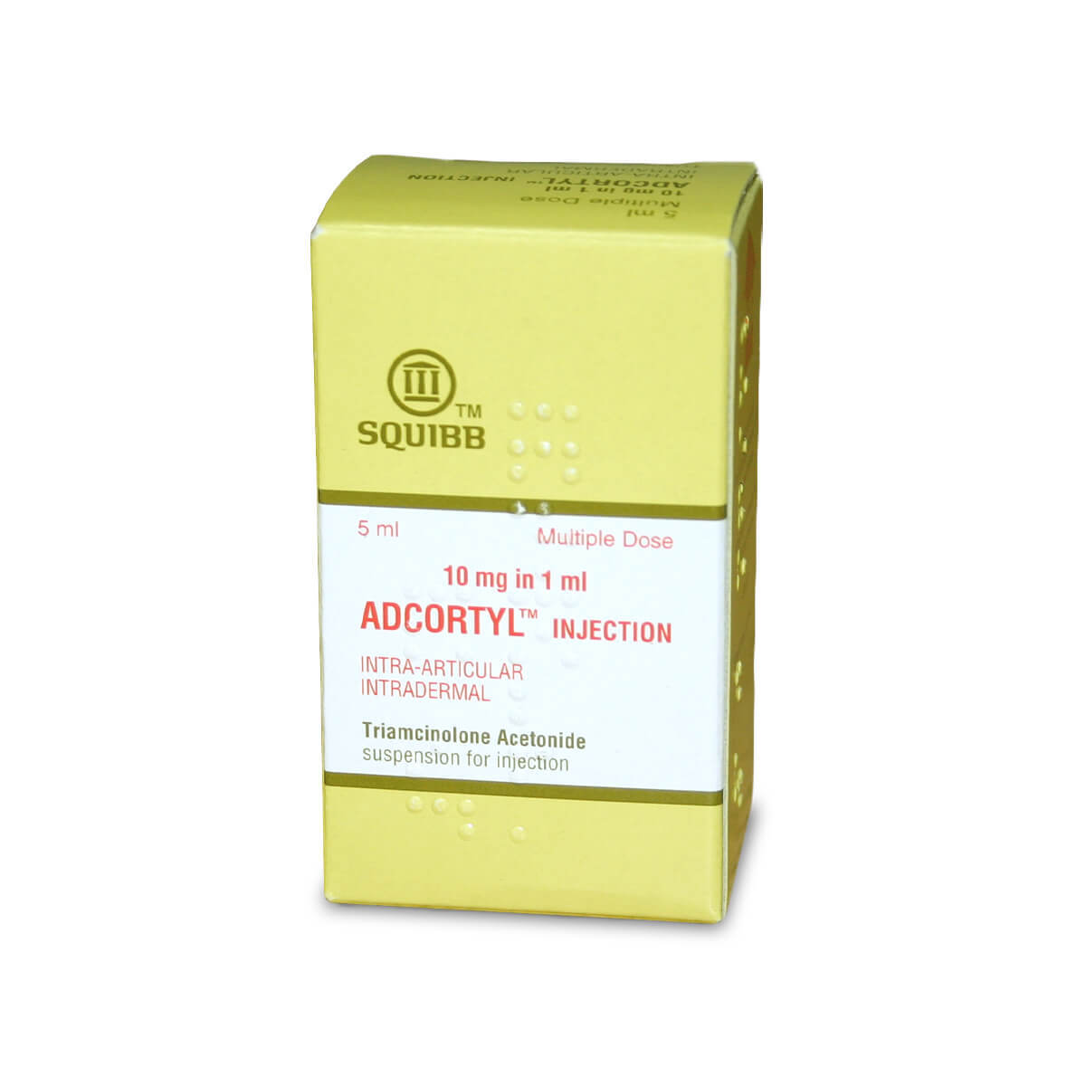 Adcortyl intra-articular / intradermal 10mg/ml 1%/5ml Vial x1 Adcortyl intra-articular / intradermal 10mg/ml 1%/5ml Vial x1