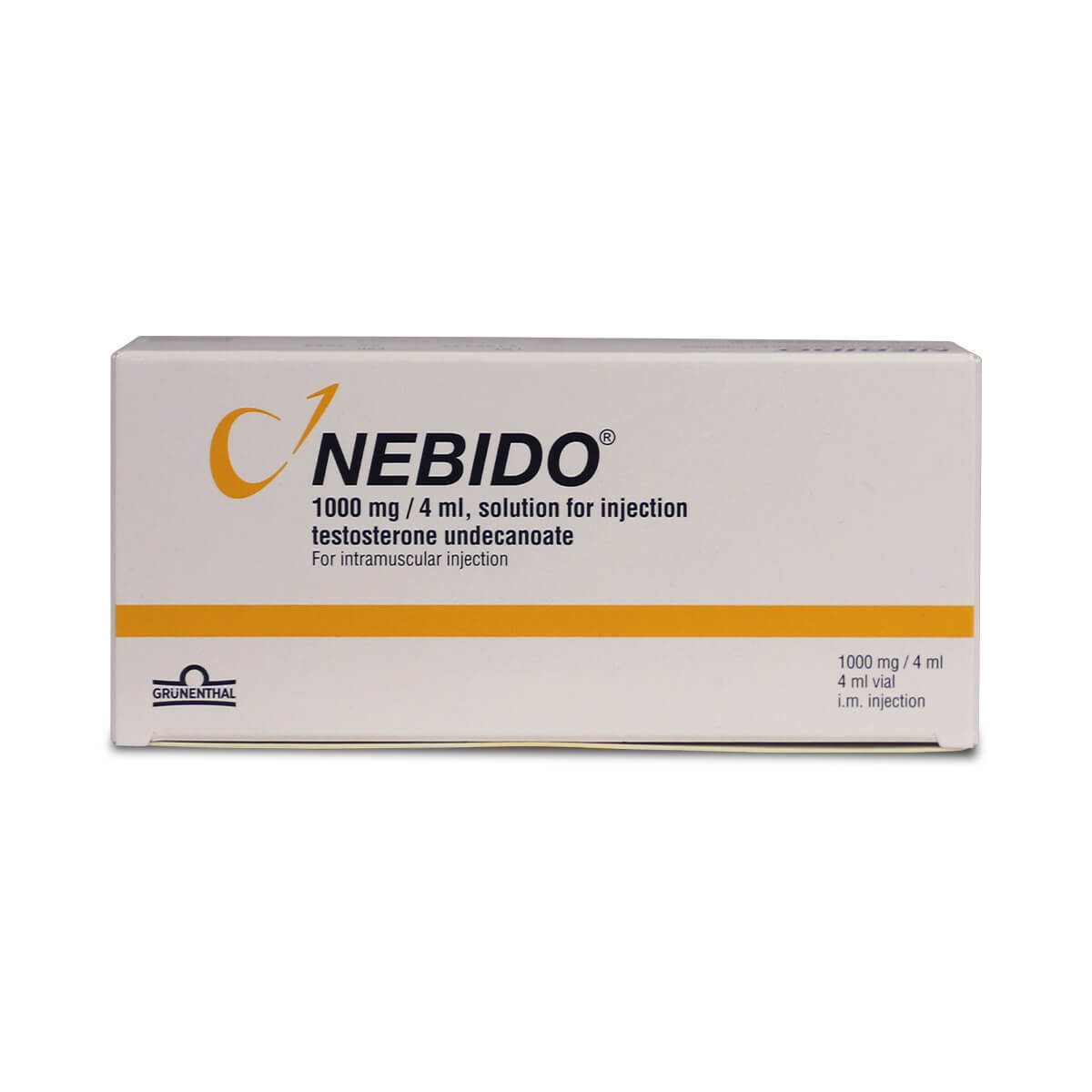 NEBIDO TESTOSTERONE UNDECANOATE VIAL 1000MG/4ML X 1 PI | Androgen | Sex ...