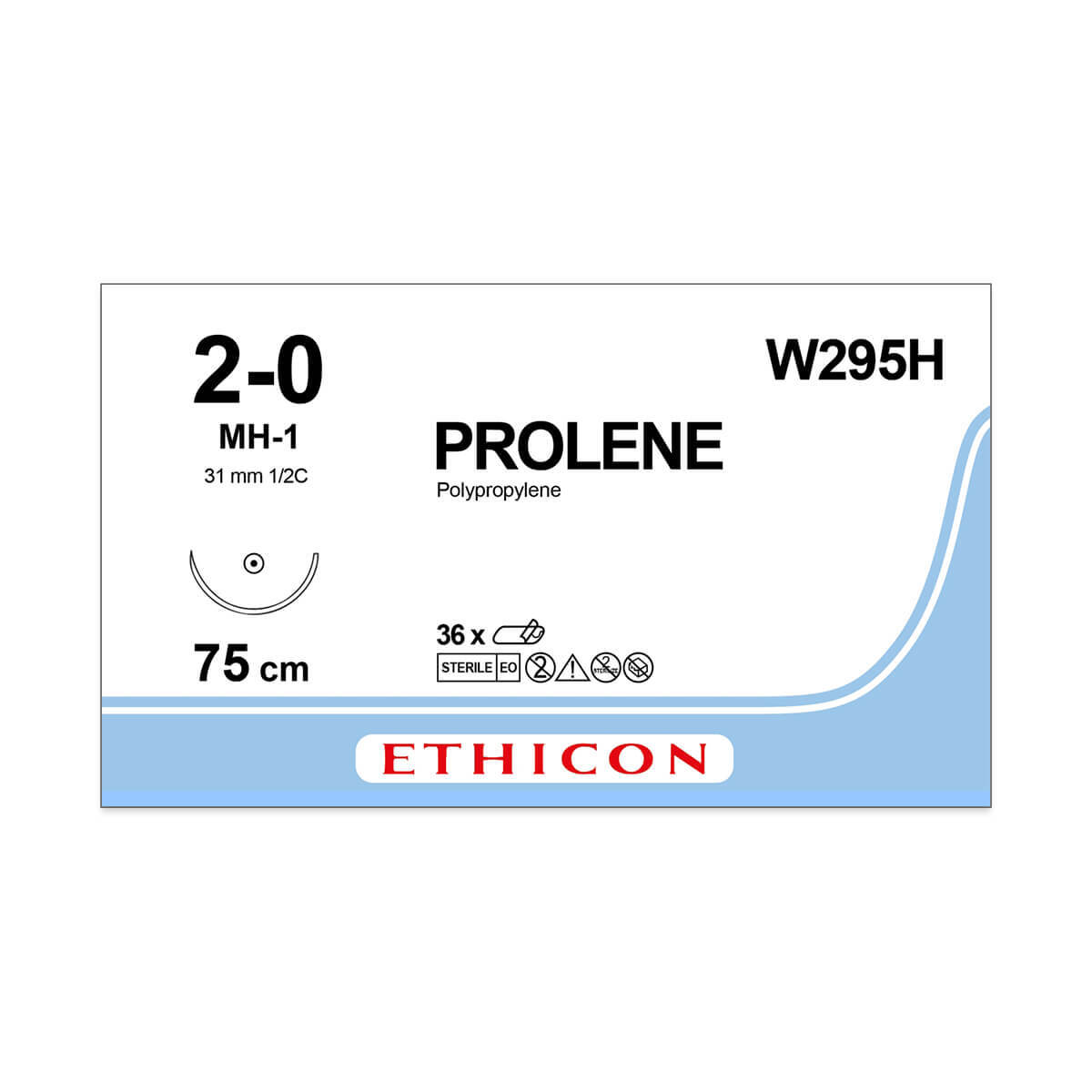 Ethicon Prolene Blue Suture 75cm M3 W295H (Pack of 36) | Suture ...