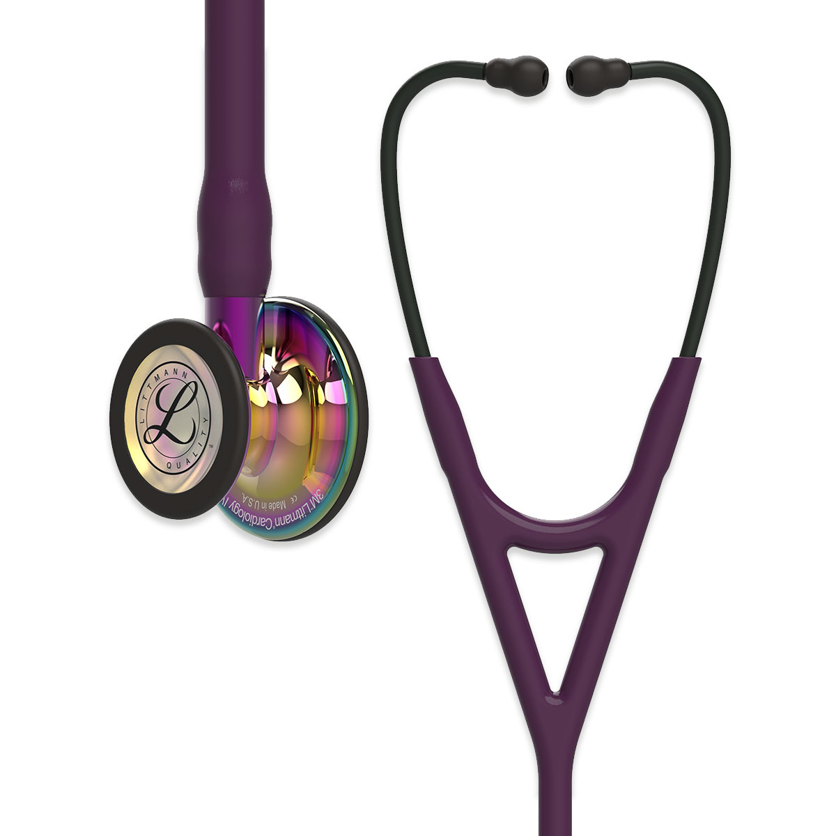 3M Littmann Cardiology IV Stethoscope Plum Tube and Rainbow Chestpiece with Violet Stem 3M Littmann Cardiology IV Stethoscope Plum Tube and Rainbow Chestpiece with Violet Stem
