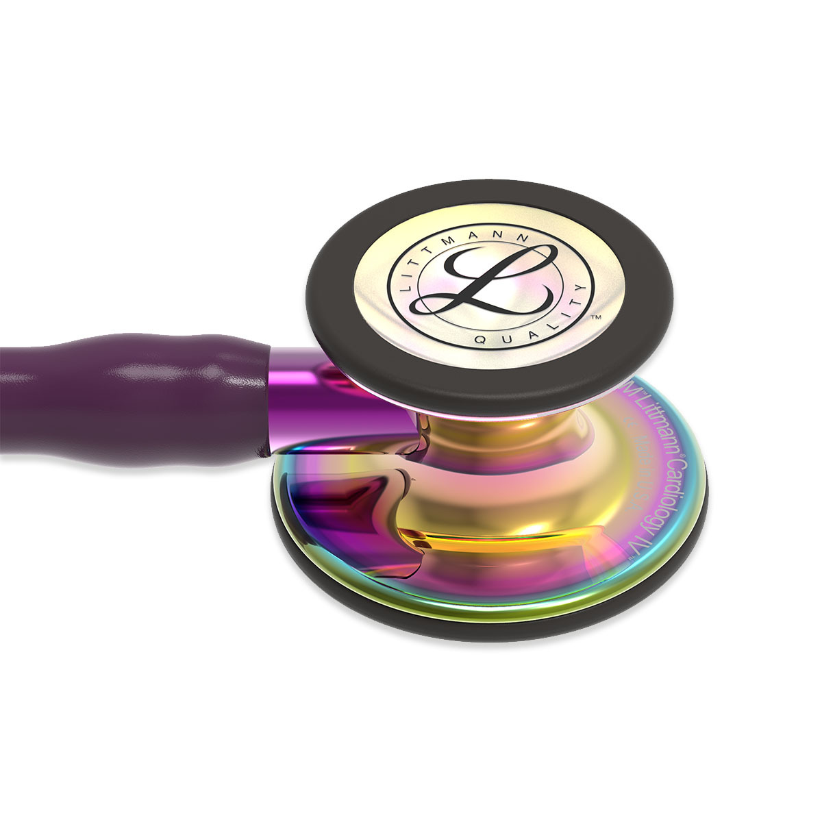 3M Littmann Cardiology IV Stethoscope Plum Tube and Rainbow Chestpiece with Violet Stem 3M Littmann Cardiology IV Stethoscope Plum Tube and Rainbow Chestpiece with Violet Stem