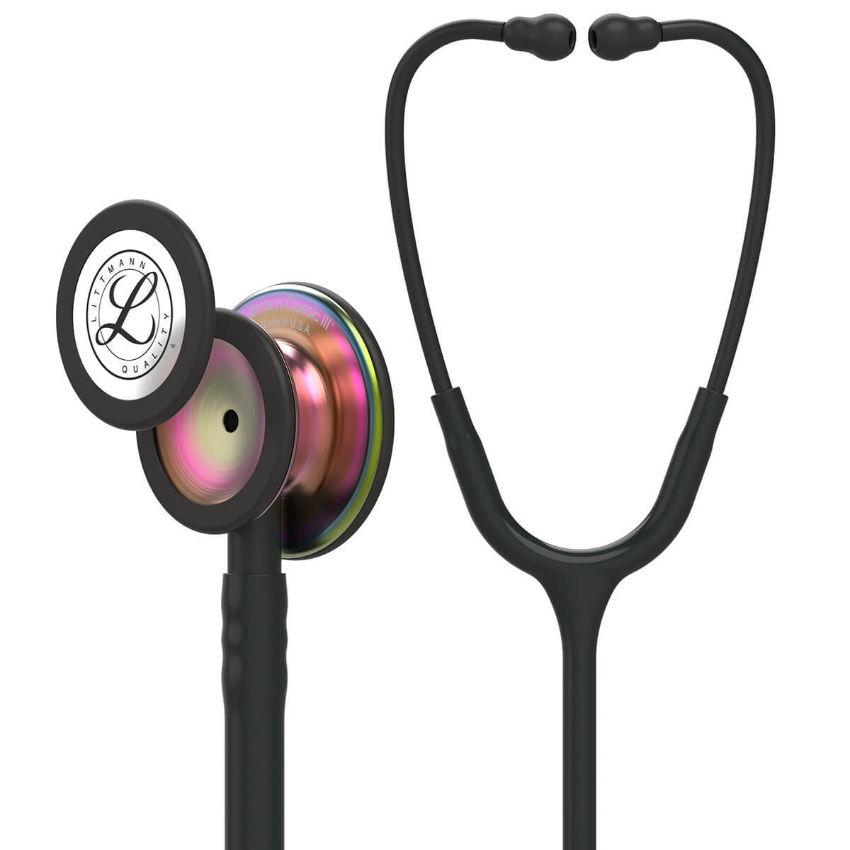 3M Littmann Classic III Monitoring Stethoscope Black with Rainbow Chestpiece 3M Littmann Classic III Monitoring Stethoscope Black with Rainbow Chestpiece