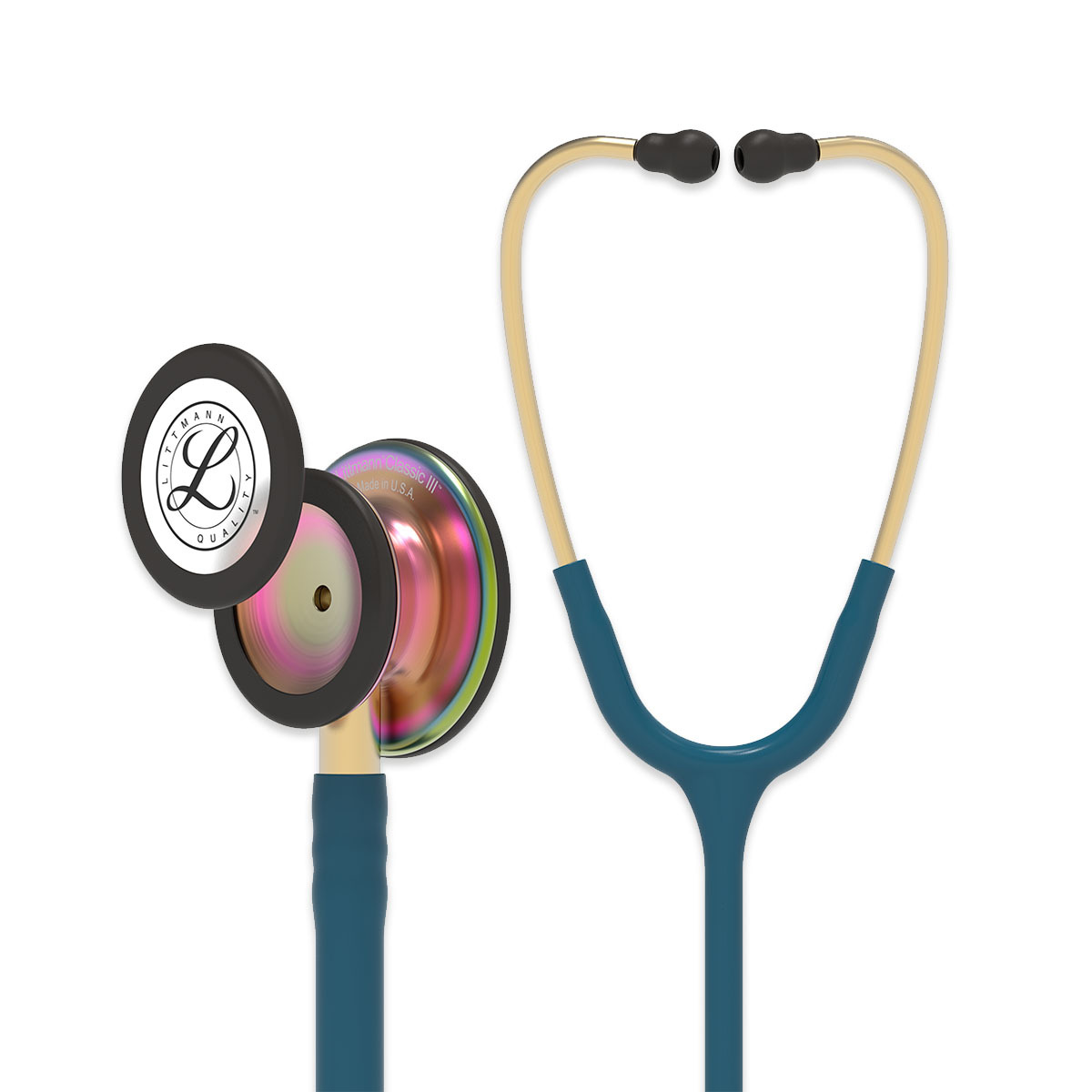3M Littmann Classic III Monitoring Stethoscope Caribbean Blue with Rainbow Chestpiece 3M Littmann Classic III Monitoring Stethoscope Caribbean Blue with Rainbow Chestpiece
