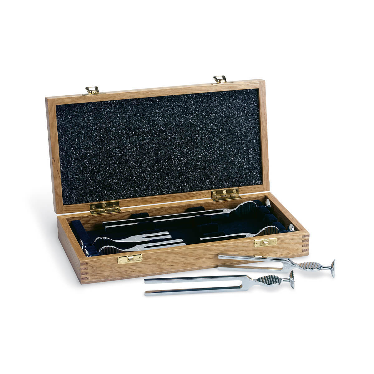 Tuning Fork Set of 6 (With Base) in Wooden Case Tuning Fork Set of 6 (With Base) in Wooden Case