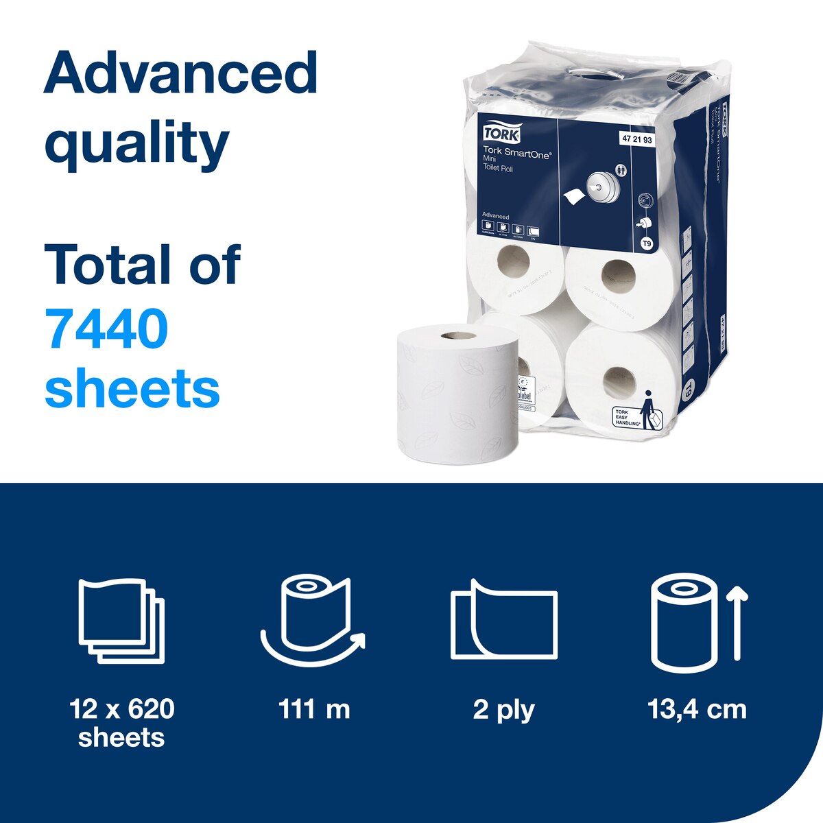 Tork SmartOne Twin Mini Toilet Roll Dispenser Tork SmartOne Twin Mini Toilet Roll Dispenser