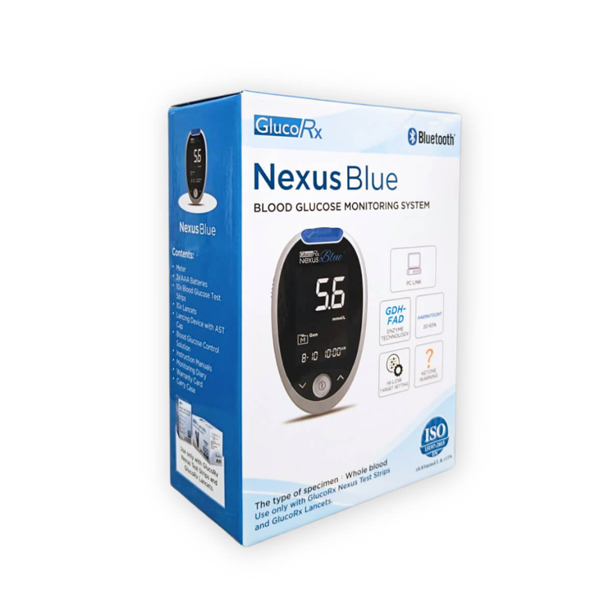 GlucoRx Nexus Blue Blood Glucose Meter  GlucoRx Nexus Blue Blood Glucose Meter