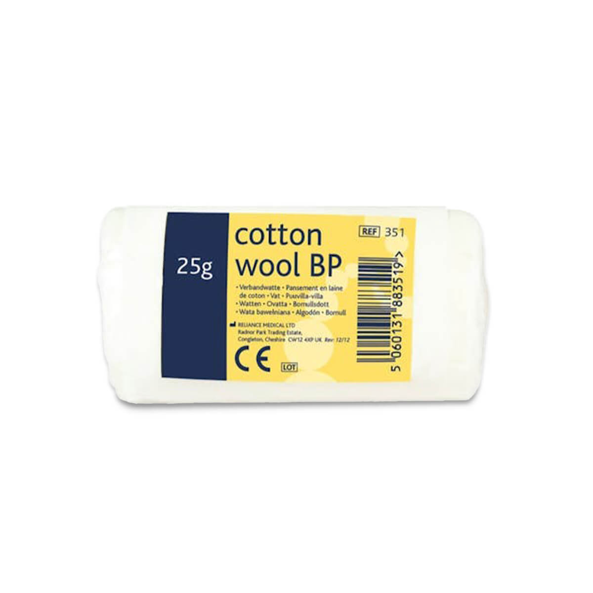 Cotton Wool 25g Absorbant, Hospital Qual Cotton Wool 25g Absorbant, Hospital Qual