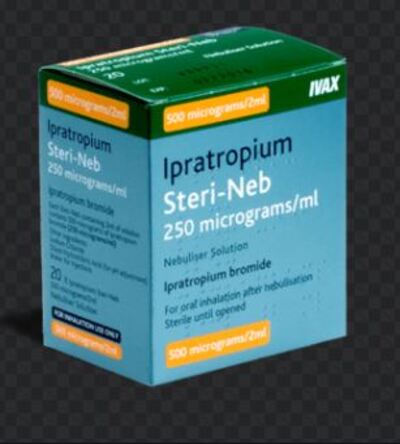 Steri Neb Ipratropium  250mcg/ml, 1ml Vial POM , SIG x20
