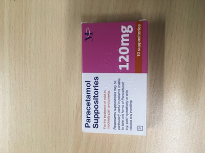 Paracetamol Suppositories - 120mg x 10 120mg Suppository POM