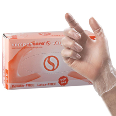 Clear Vinyl Non Sterile Powder Free Examination Gloves Clear Extra Large x100