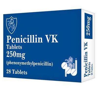 Penicillin VK (Phenoxymethylpenicillin) 250mg Tablet POM x28