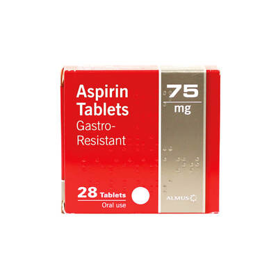 ASPIRIN 75MG GR TABLETS X 28