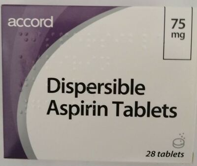 Aspirin Dispersible Tablets 75mg x28