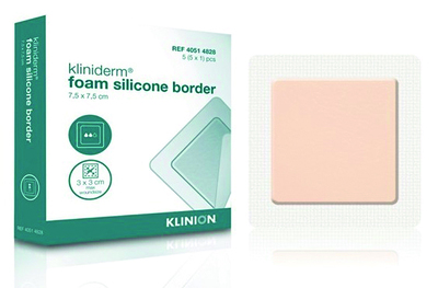 Kliniderm Foam Border Dressing 7.5 x 7.5cm x5