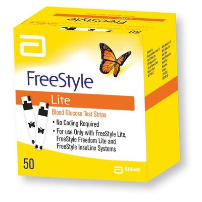Freestyle Lite Glucose Test Strips x50
