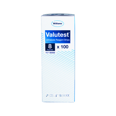 WMS Valutest Urinalysis Reagent Strips (8 Parameter) x 100 WMS Valutest Urinalysis Reagent Strips (8 Parameter) x 100
