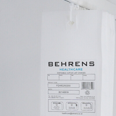 Disposable Shower Curtain White with Eyelets (250x200cm) Disposable Shower Curtain White with Eyelets (250x200cm)