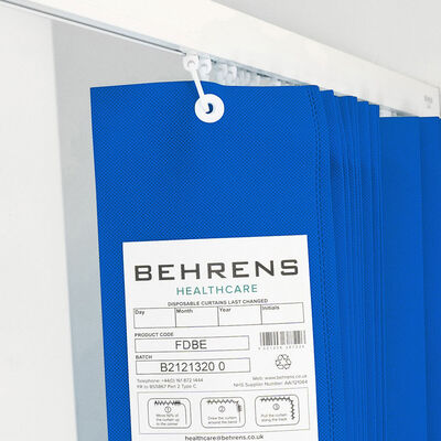 Disposable Eyelet Curtains Hospital Blue 750x200cm Disposable Eyelet Curtains Hospital Blue 750x200cm