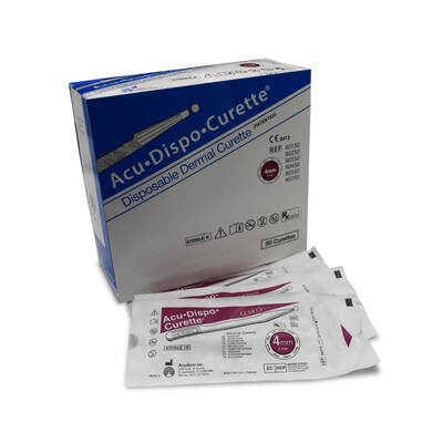 Acuderm Sterile Disposable Dermal Curettes 4mm x10 Acuderm Sterile Disposable Dermal Curettes 4mm x10