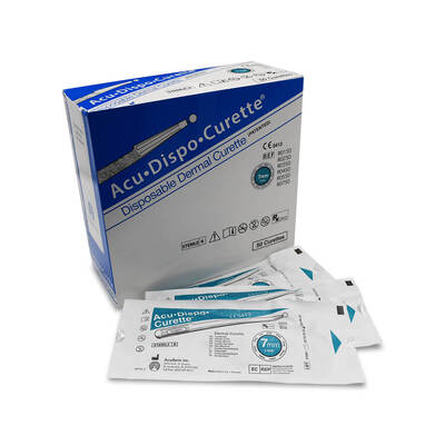Acuderm Sterile Disposable Dermal Curettes 7mm x10 Acuderm Sterile Disposable Dermal Curettes 7mm x10