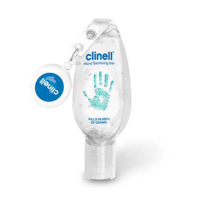 Clinell Hand Sanitserl on Retractable Clip 50ml Clinell Hand Sanitserl on Retractable Clip 50ml