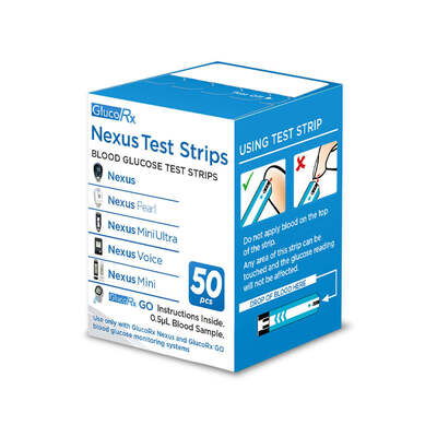 GlucoRx Nexus Strips x50