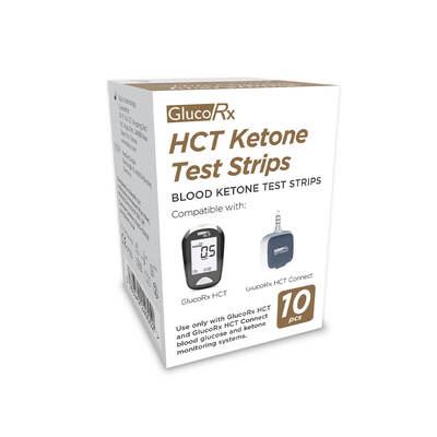 GlucoRx HCT Ketone Strips x10