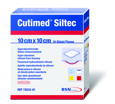 Cutimed Siltec 10cm x 10cm x10