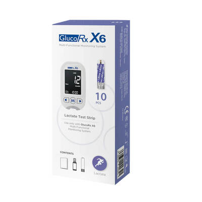 GlucoRx X6 Lactate Test Strips (10pcs)