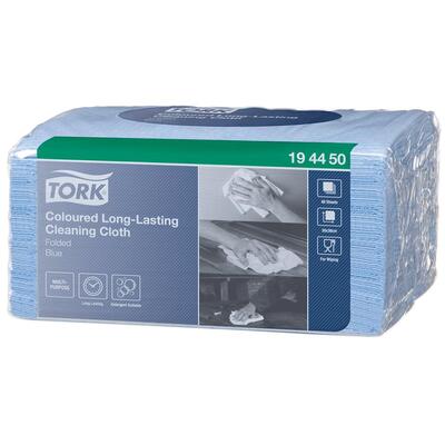 Tork Coloured Cleaning Cloths - 40 Sheets Blue x1