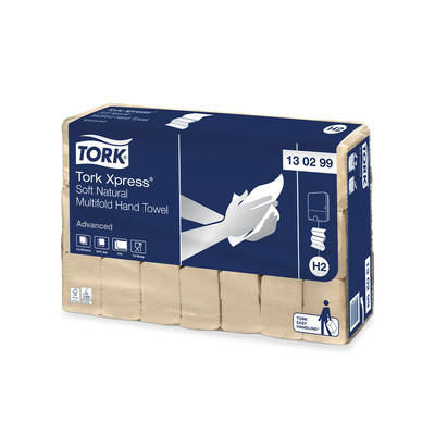 Tork Xpress Soft Natural Multifold H2 Hand Towels H2 x3780 Tork Xpress Soft Natural Multifold H2 Hand Towels H2 x3780