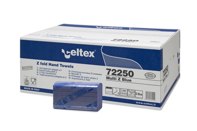 Celtex Multi Z fold Blue hand Towel x 3060