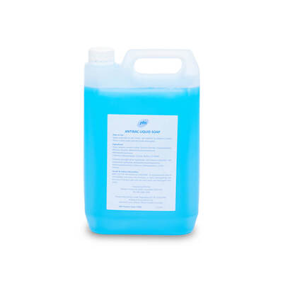 PHS Antibacterial Liquid Soap Blue 5 Litre PHS Antibacterial Liquid Soap Blue 5 Litre