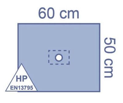 SURGICAL DRAPES WITH APERTURE - 50X60CM X20 SURGICAL DRAPES WITH APERTURE - 50X60CM X20