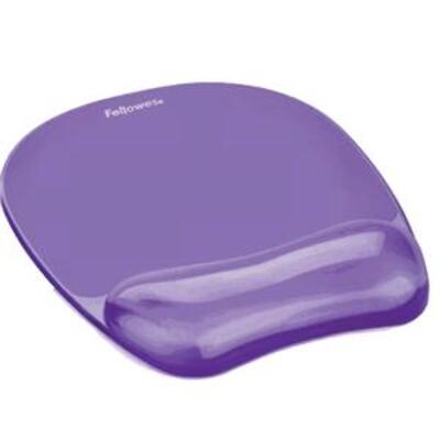 Fellowes Crystal Mouse Pad and Wrist Rest Purple Purple xEach