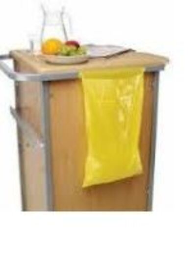 Yellow Waste Disp Bags with Adhesive Strip 27 X200
