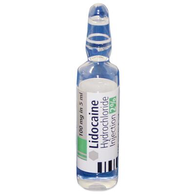 Lidocaine 2%, 20mg/ml, 5ml Ampoule POM x10